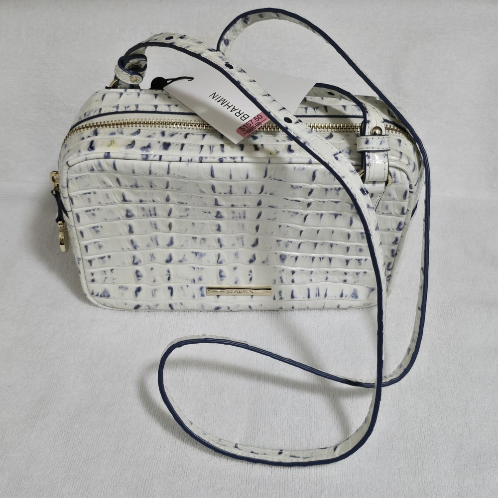 Brahmin Demi Crossbody Bag Marina La Scala Croc Embossed Leather Dillard's Exclu - Picture 3 of 16